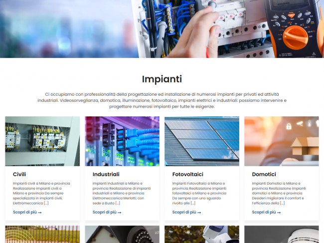 Installazione e manutenzione di impianti civili e industriali: Elettromeccanica Merlotti